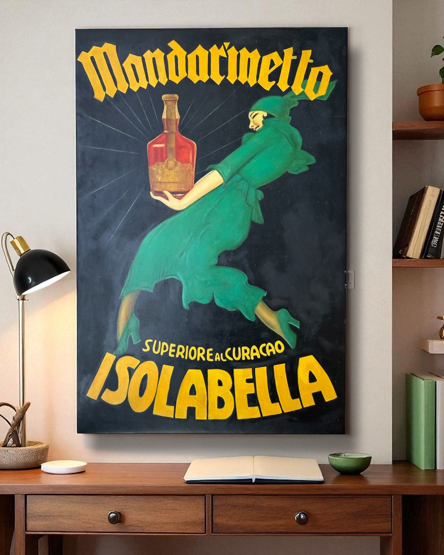 Riproduzione su Tela – “Mandarinetto Isolabella” di Marcello Dudovich – Acrilico su Canvas 96x65cm