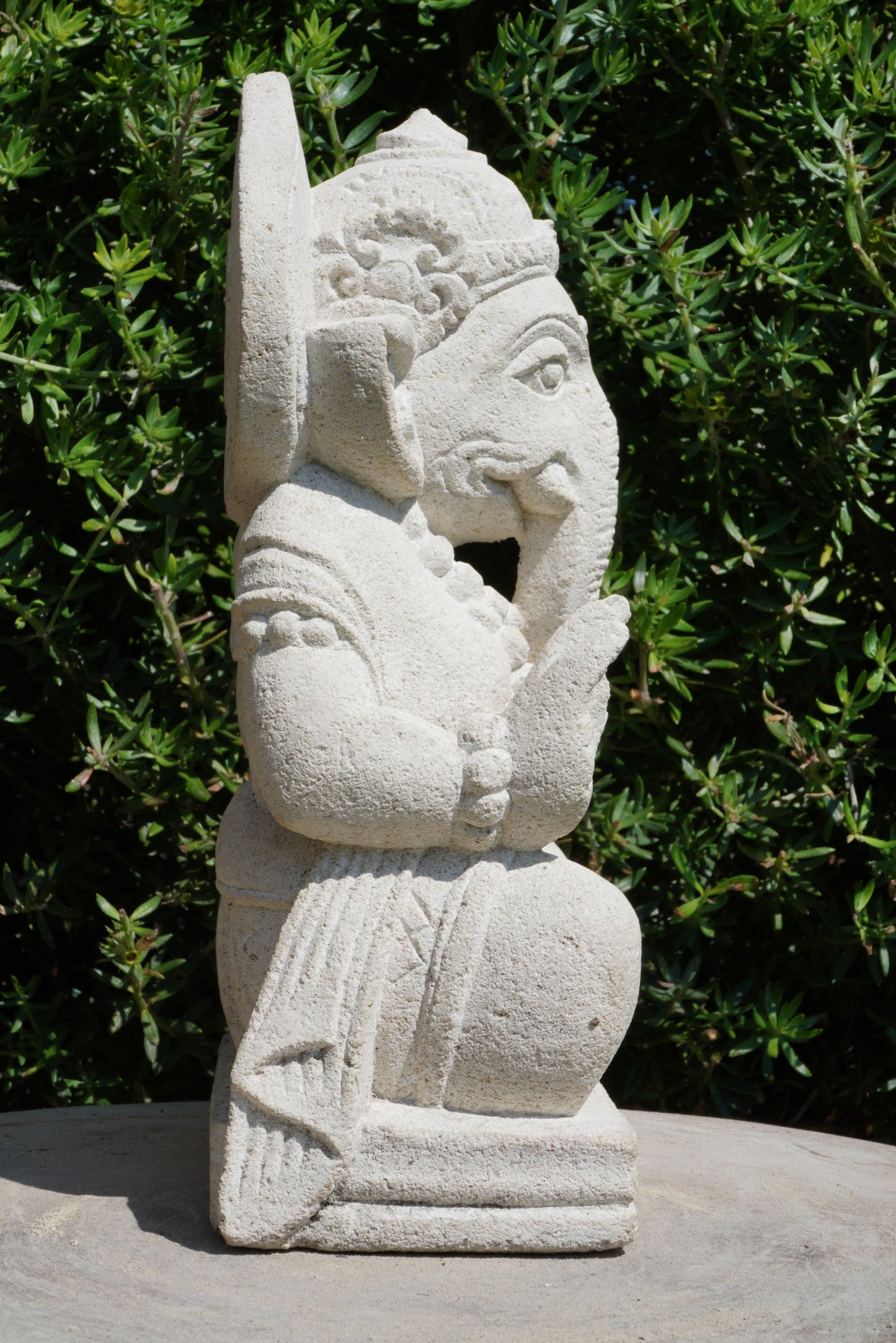 statua di GANESHA in pietra induismo balinese H 24 cm rif. C029