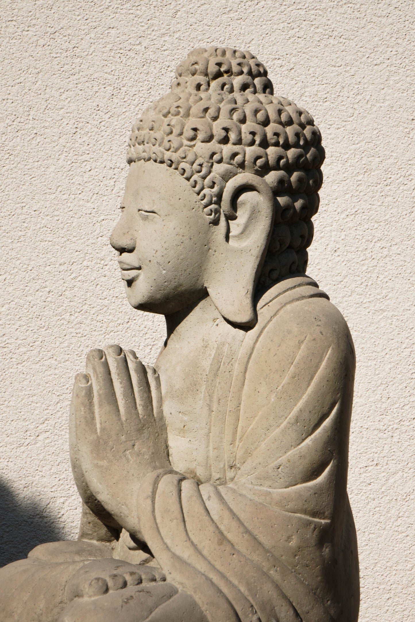 Statua Buddha Antico in Pietra Arenaria 52 cm – Scultura Balinese Originale Rif. C056