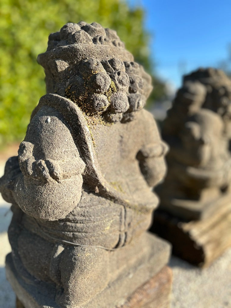 Guardiani DVARAPALE in pietra lavica Altezza 45cm