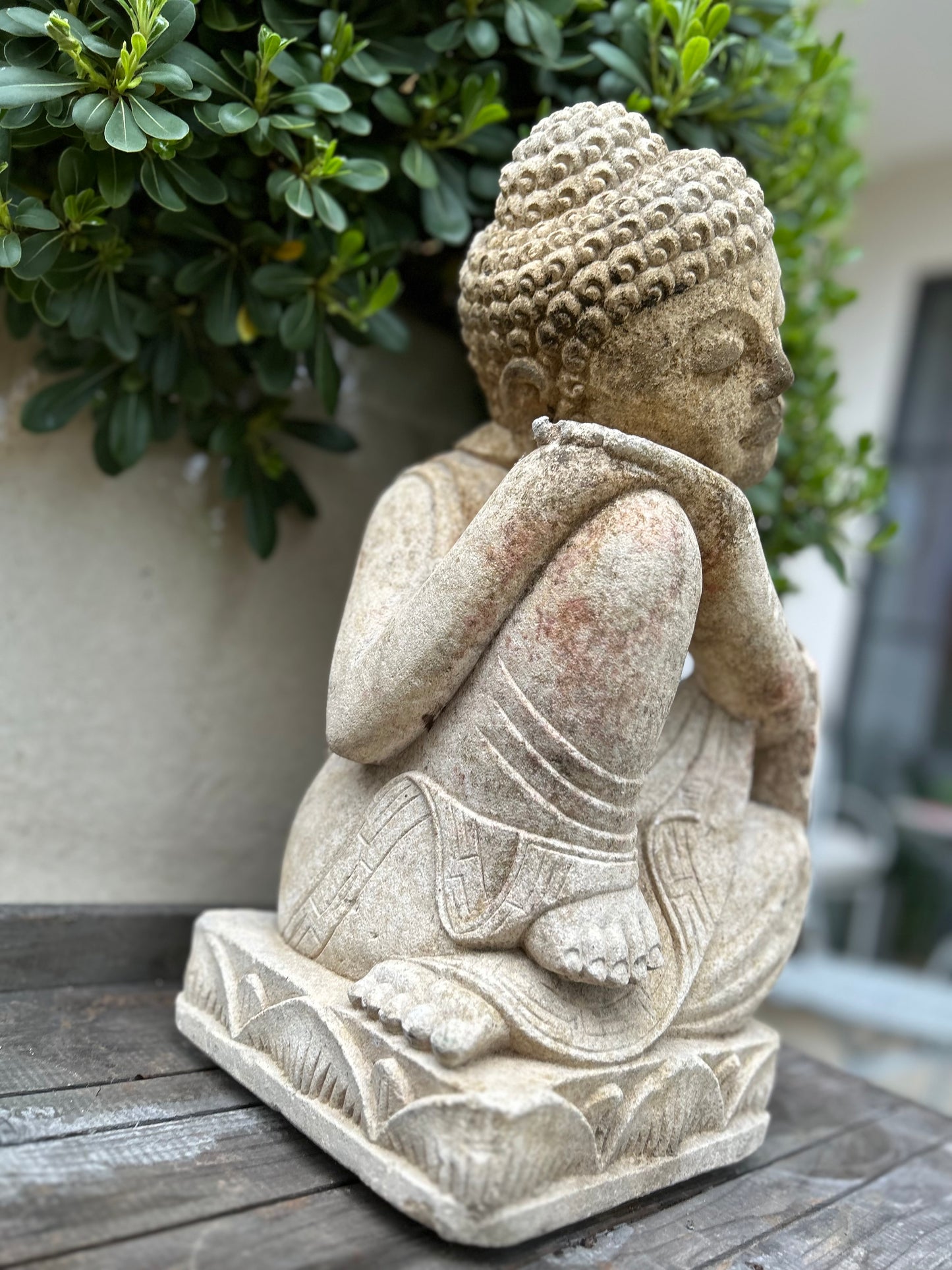 BUDDHA DORMIENTE in arenaria H42cm Rif. A07