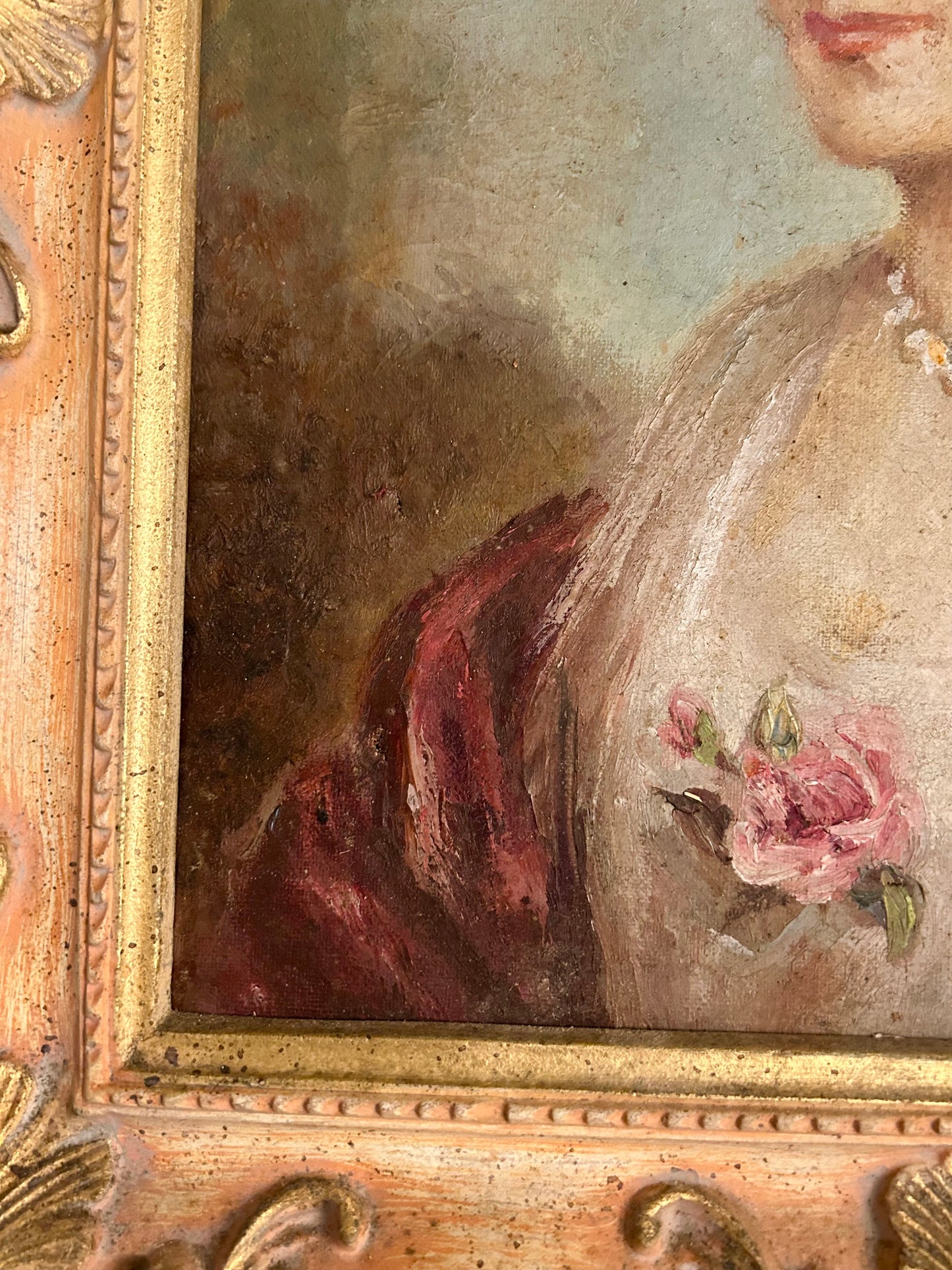 RITRATTO CON ROSA 53x62cm