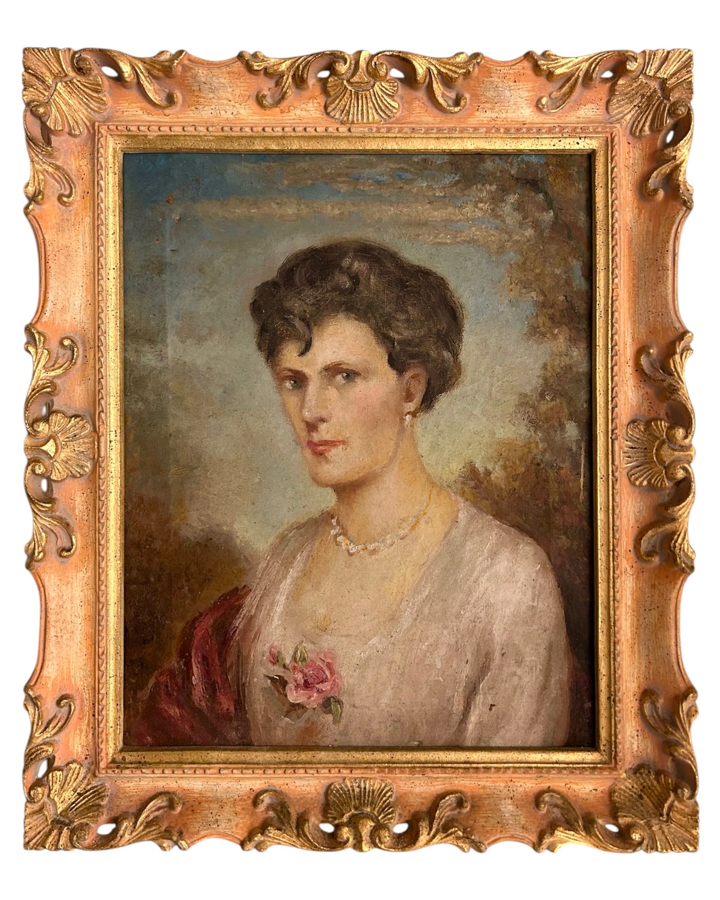 RITRATTO CON ROSA 53x62cm