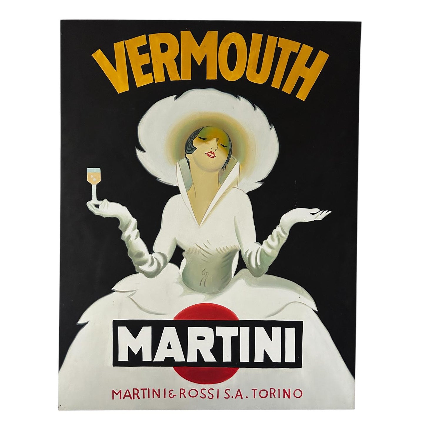Manifesto del VERMOUTH MARTINI. Acrilico su canvas 97x126cm