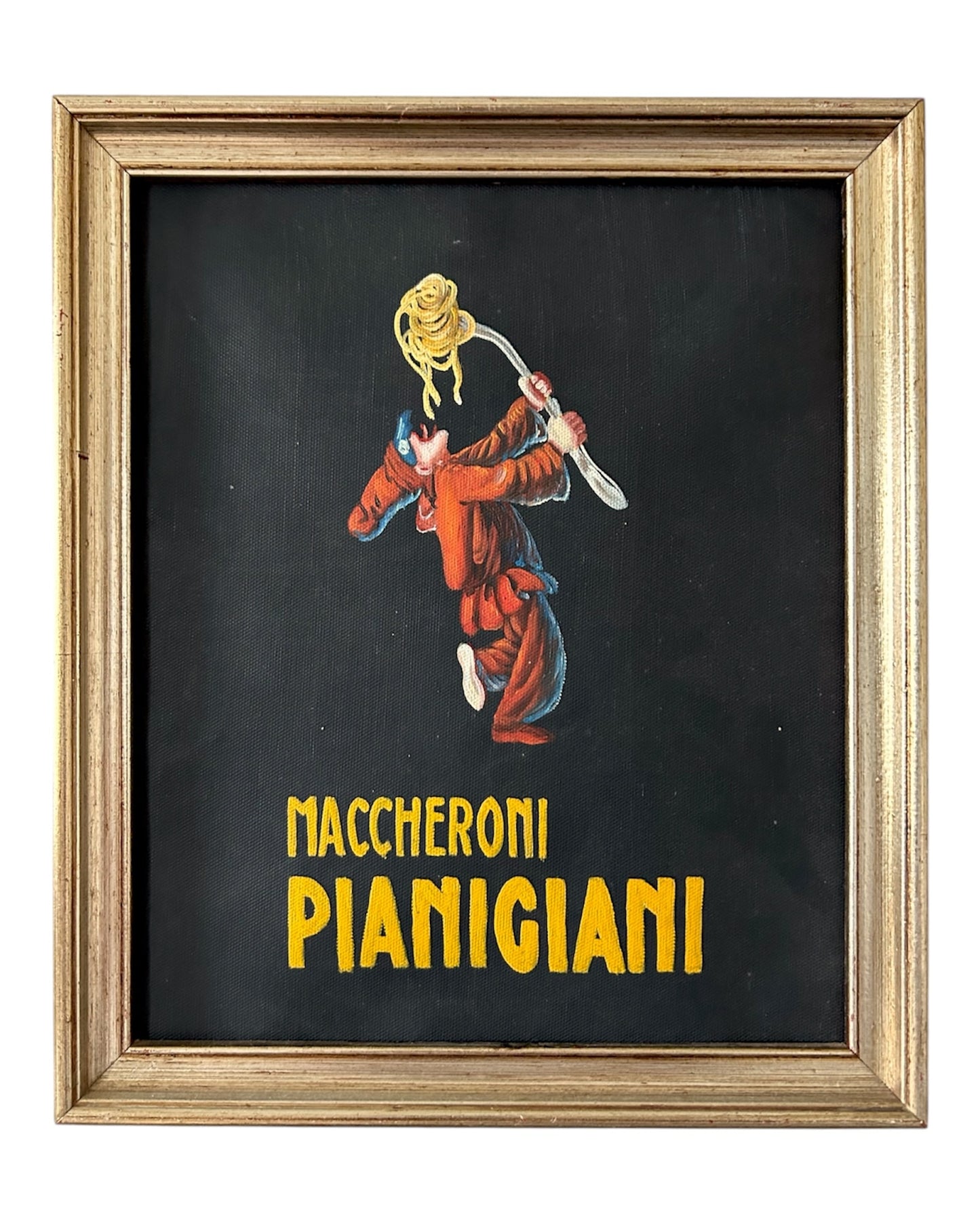 Manifesto MACCHERONI PIANIGIANI acrilico su canvas