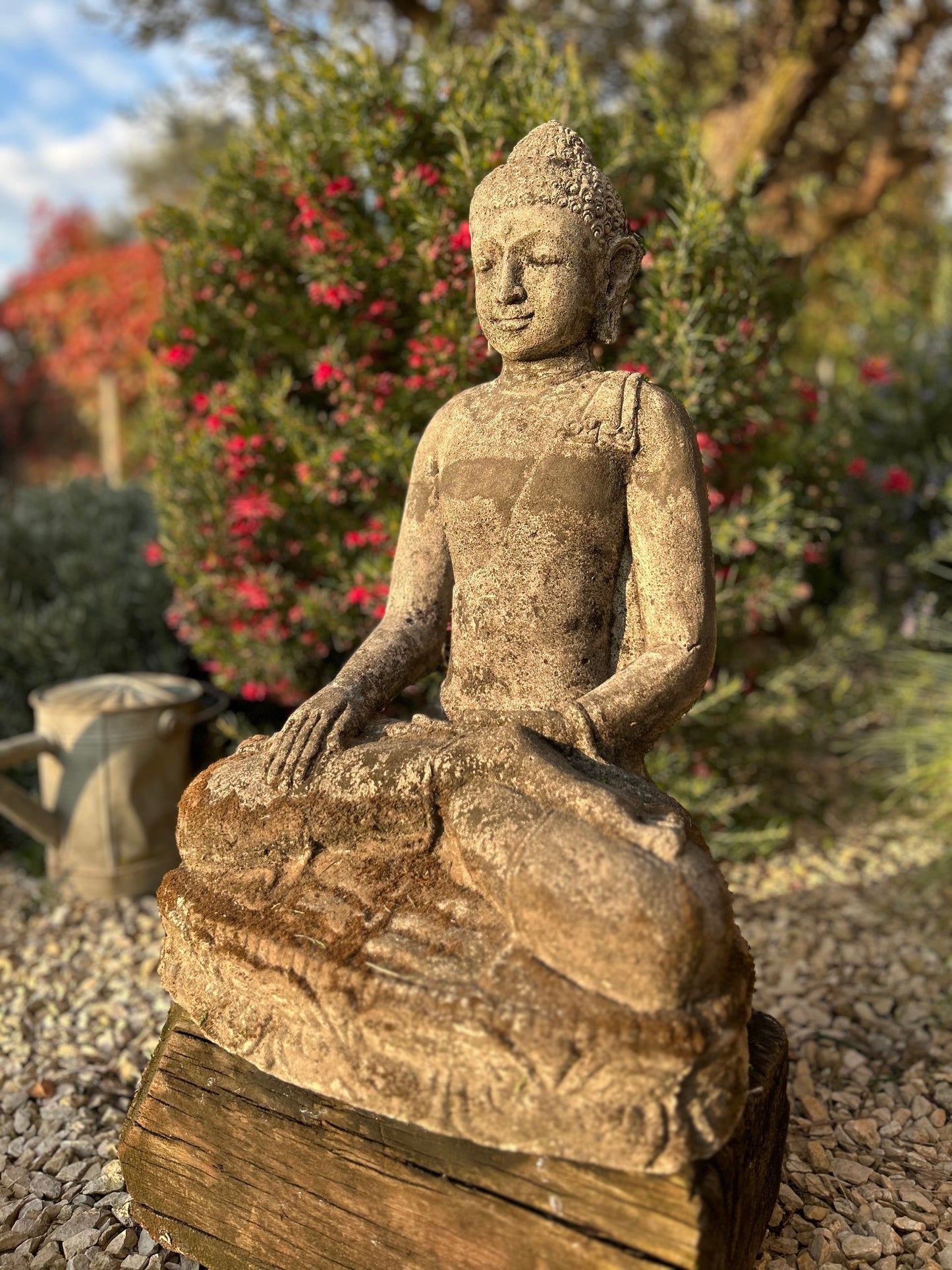 statua del buddha con sfondo