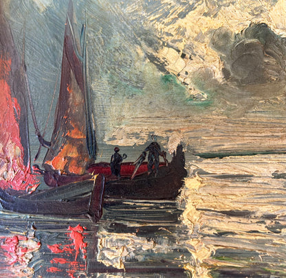 RIFLESSI AL TRAMONTO  di Luigi Riboldi 34x45cm