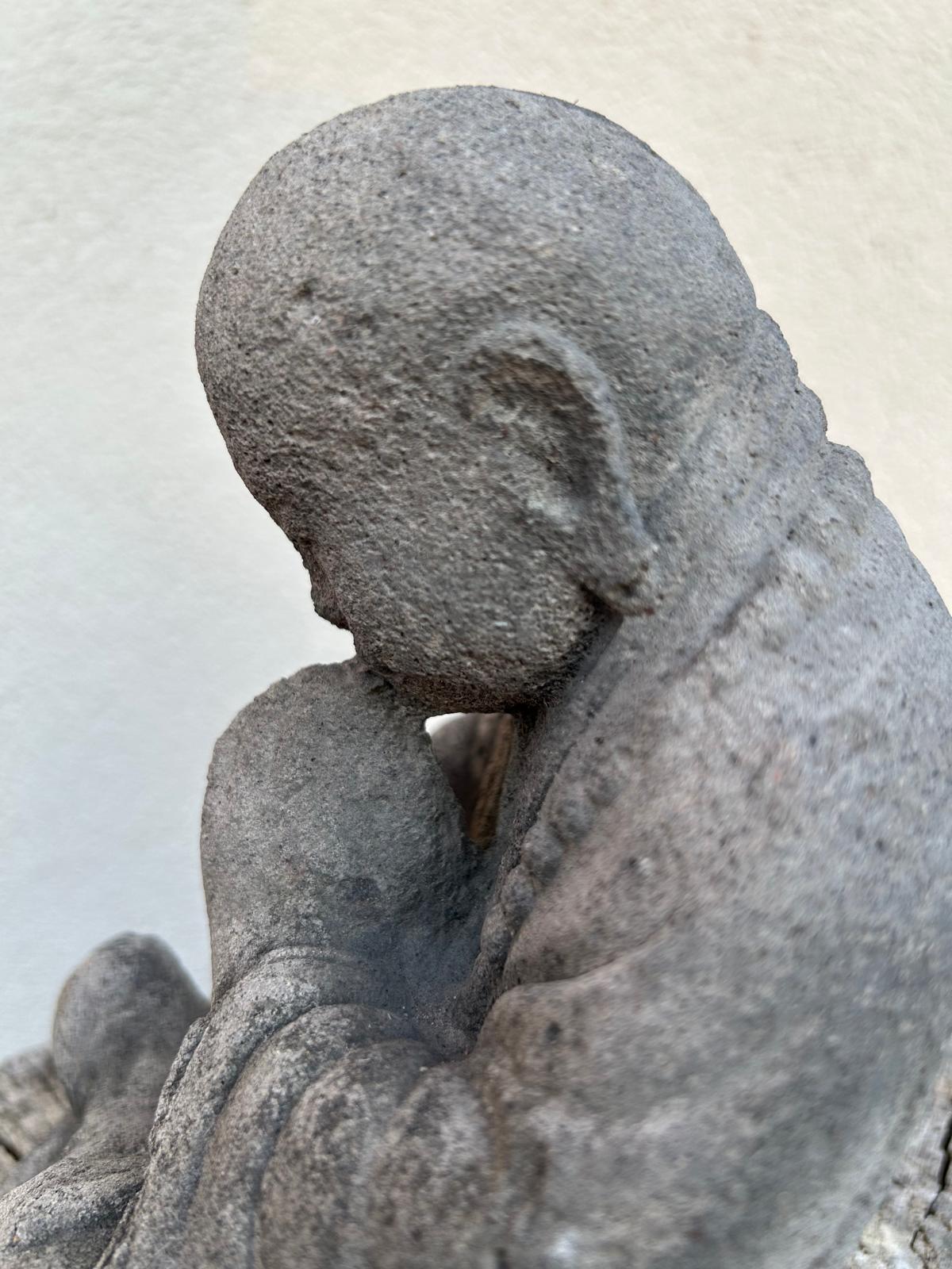 Statua Giardino Zen Shaolin – Scultura in Polvere di Pietra per Spazi Meditativi H 20cm C062