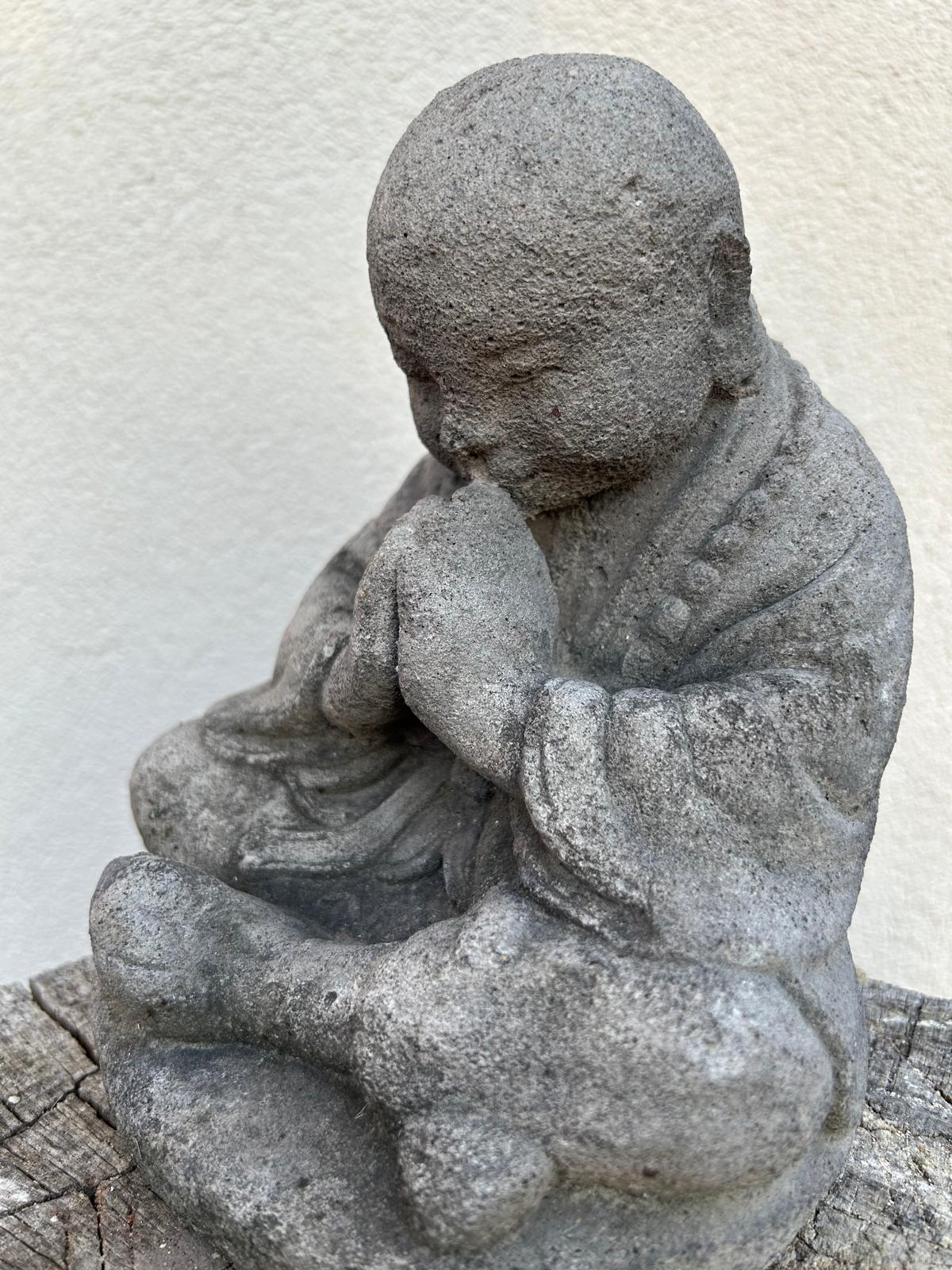 Statua Giardino Zen Shaolin – Scultura in Polvere di Pietra per Spazi Meditativi H 20cm C062