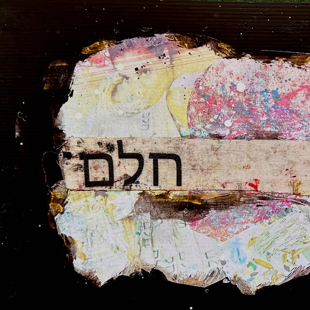 ELENA 63x32cm tecnica mista su pannello