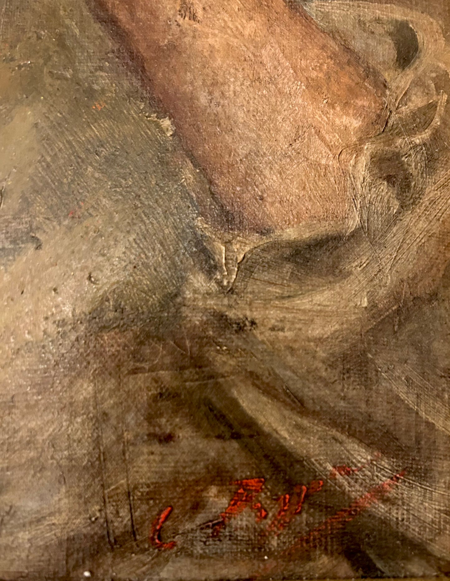 LA MALINCONIA di Ferdinando Ruggeri olio su tela