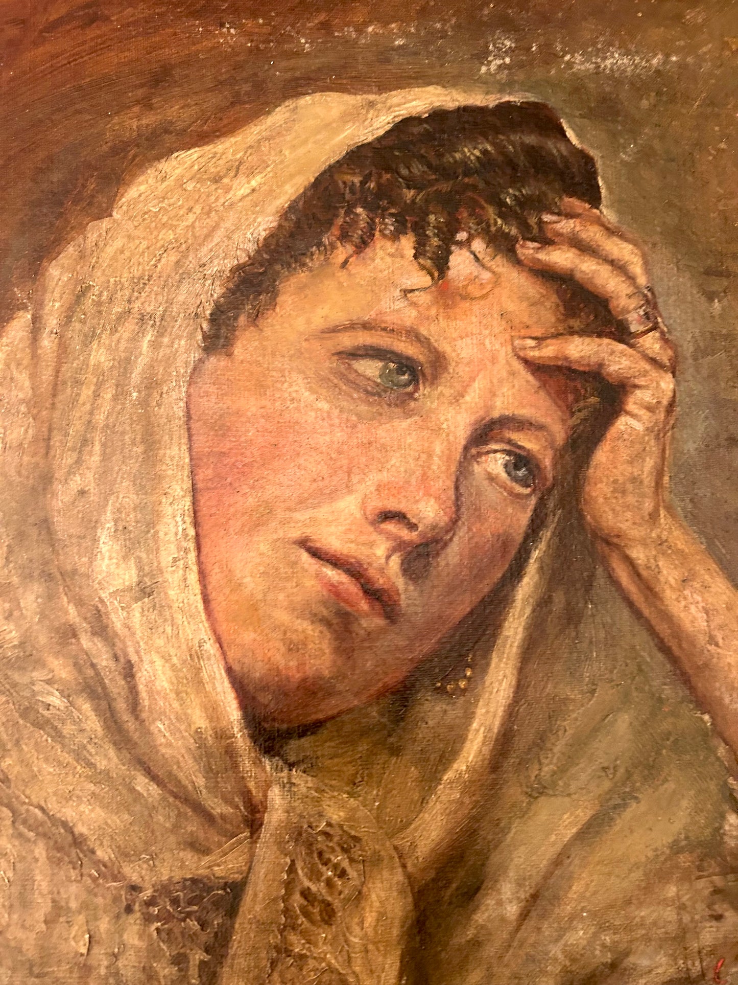 LA MALINCONIA di Ferdinando Ruggeri olio su tela