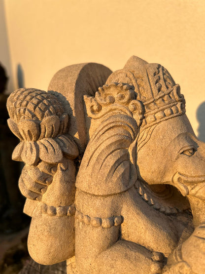 statuetta di GANESH in pietra induismo balinese H30cm rif. D004
