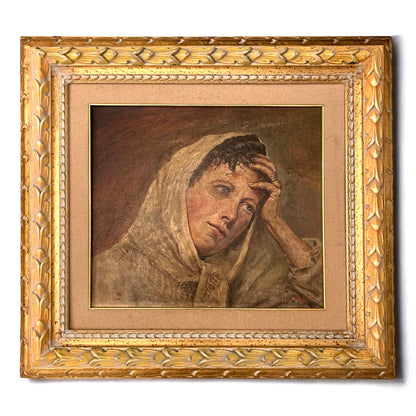LA MALINCONIA di Ferdinando Ruggeri olio su tela