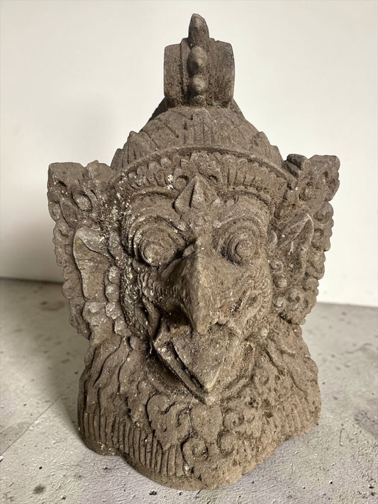 Testa di Garuda Antica in Pietra | Scultura Balinese Originale H 60 cm Rif. C002