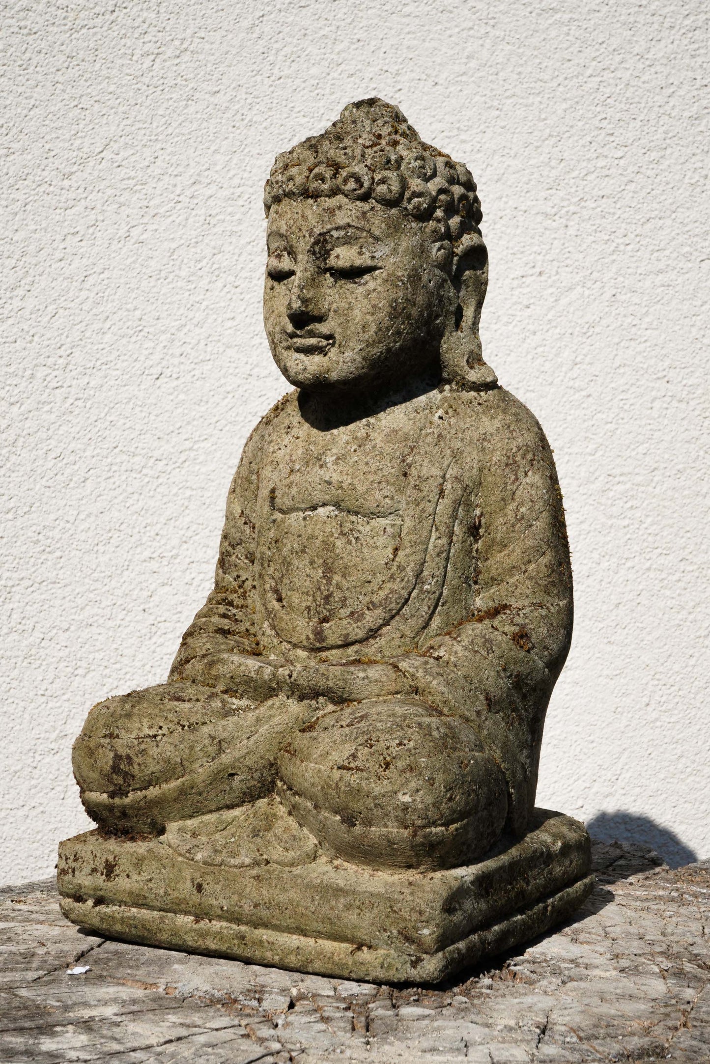 Statua Buddha seduto in Pietra Naturale H 28 cm Rif. C041