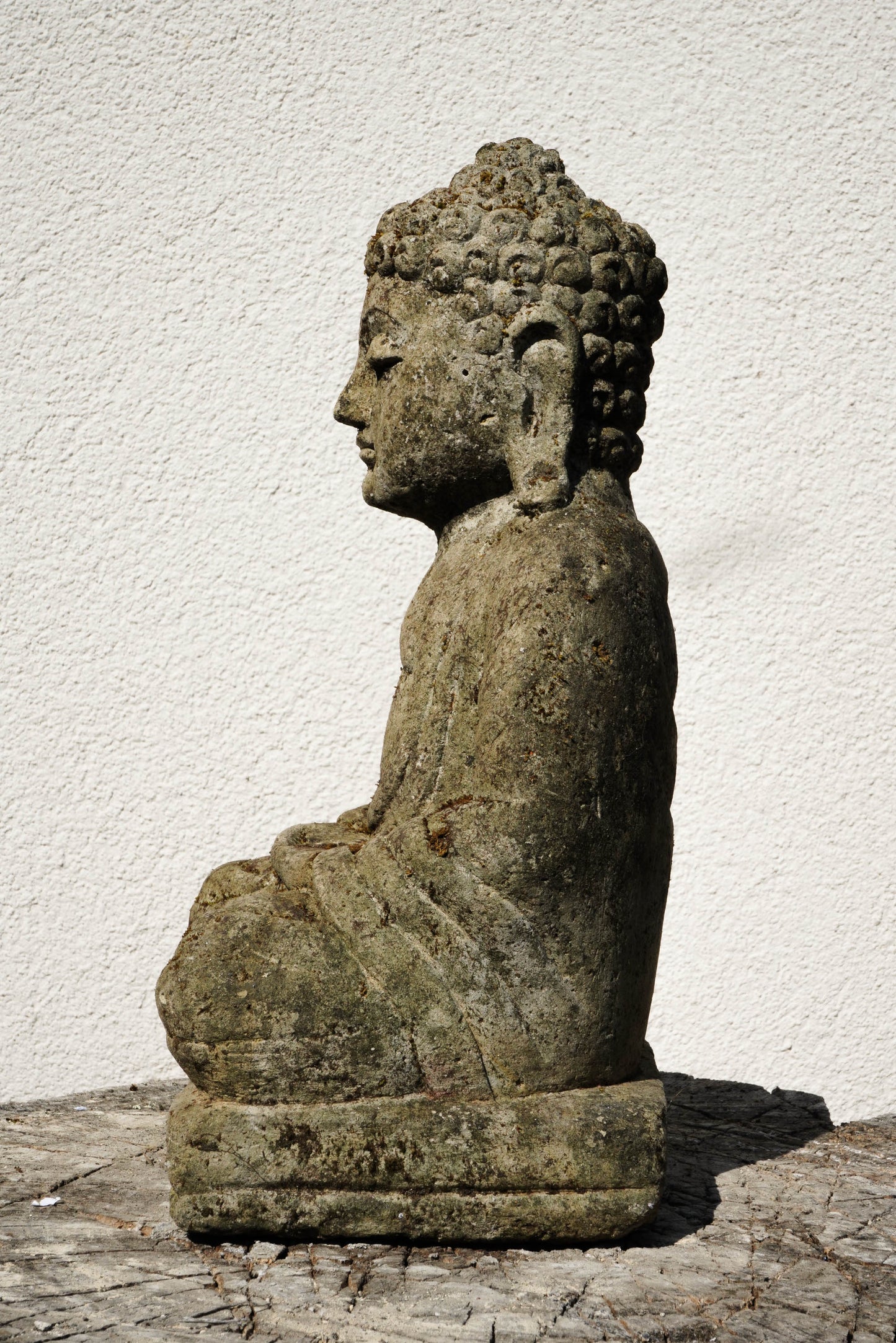 Statua Buddha seduto in Pietra Naturale H 28 cm Rif. C041