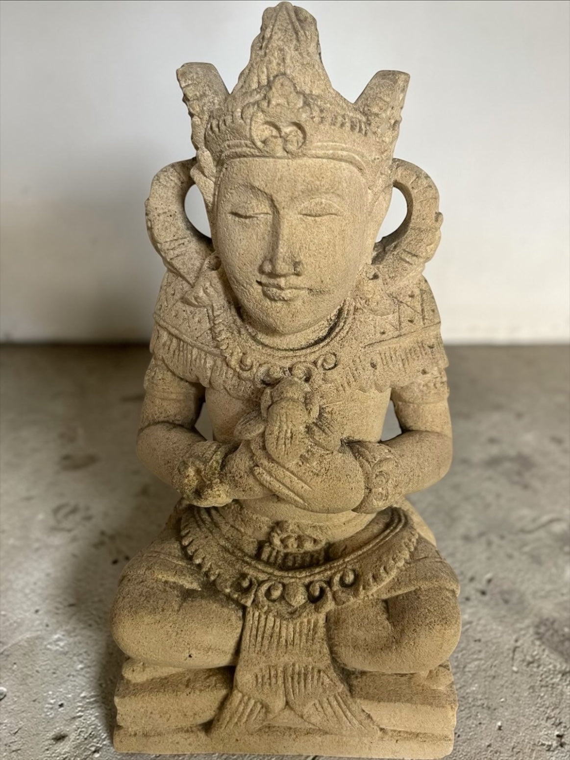 Statuetta di Brahma in Pietra 25 cm divinità induista, Spazi Zen e Interni Spirituali Rif. C011