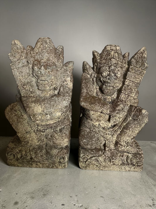 Pair of BUTO PROTECTIVE SPIRITS OF BALI h 60cm B27