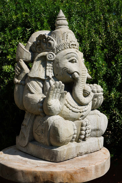 statuetta di GANESH in pietra induismo balinese H40cm rif. C018