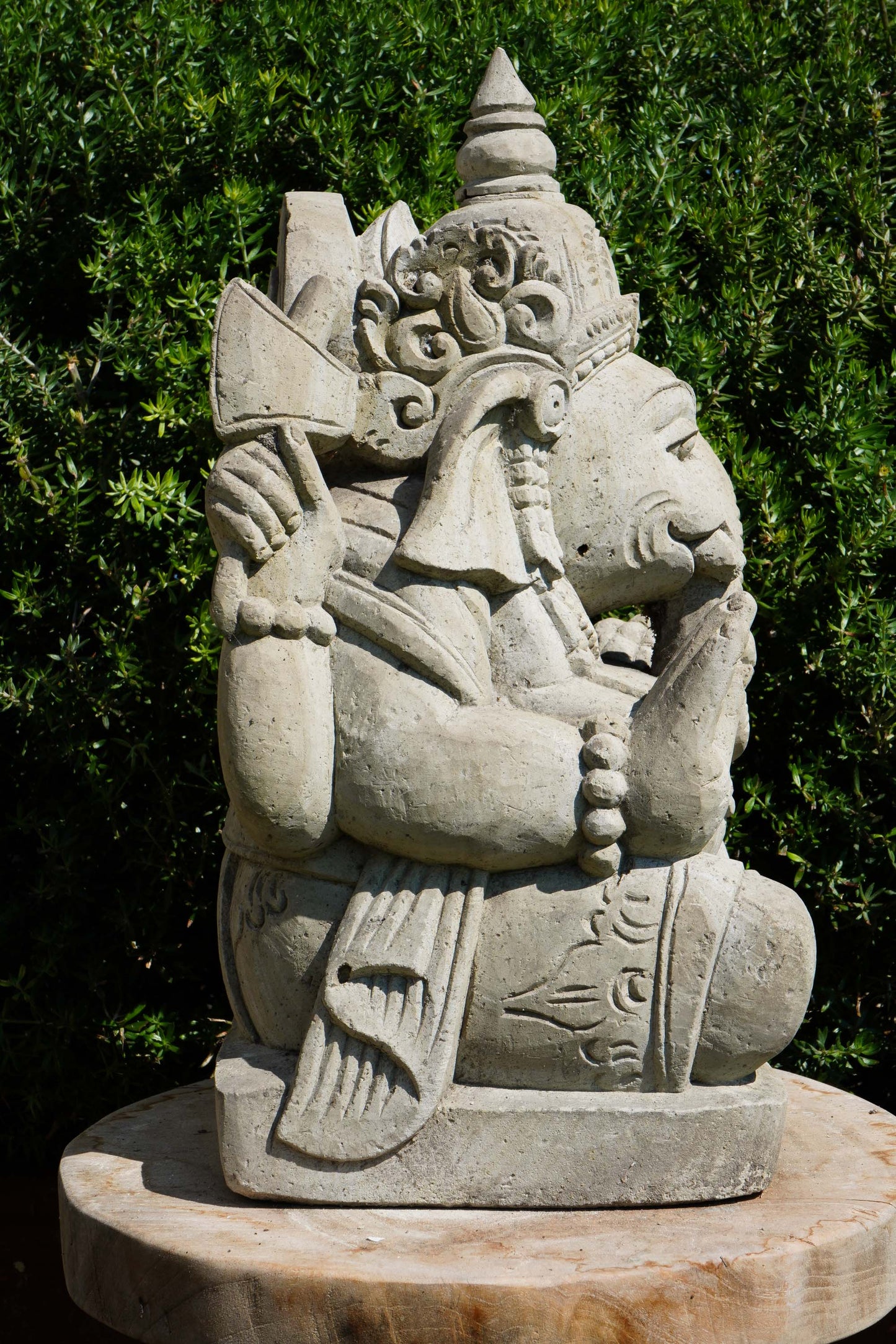 statuetta di GANESH in pietra induismo balinese H40cm rif. C018
