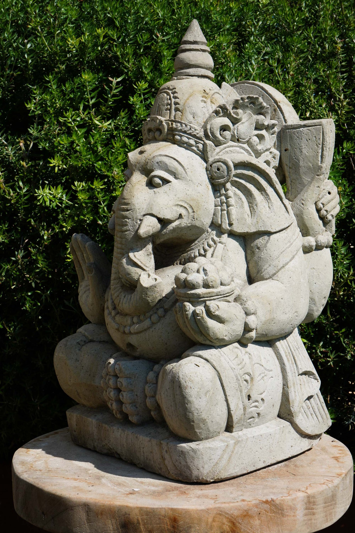 statuetta di GANESH in pietra induismo balinese H40cm rif. C018