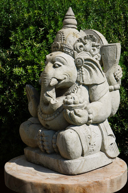 statuetta di GANESH in pietra induismo balinese H40cm rif. C018