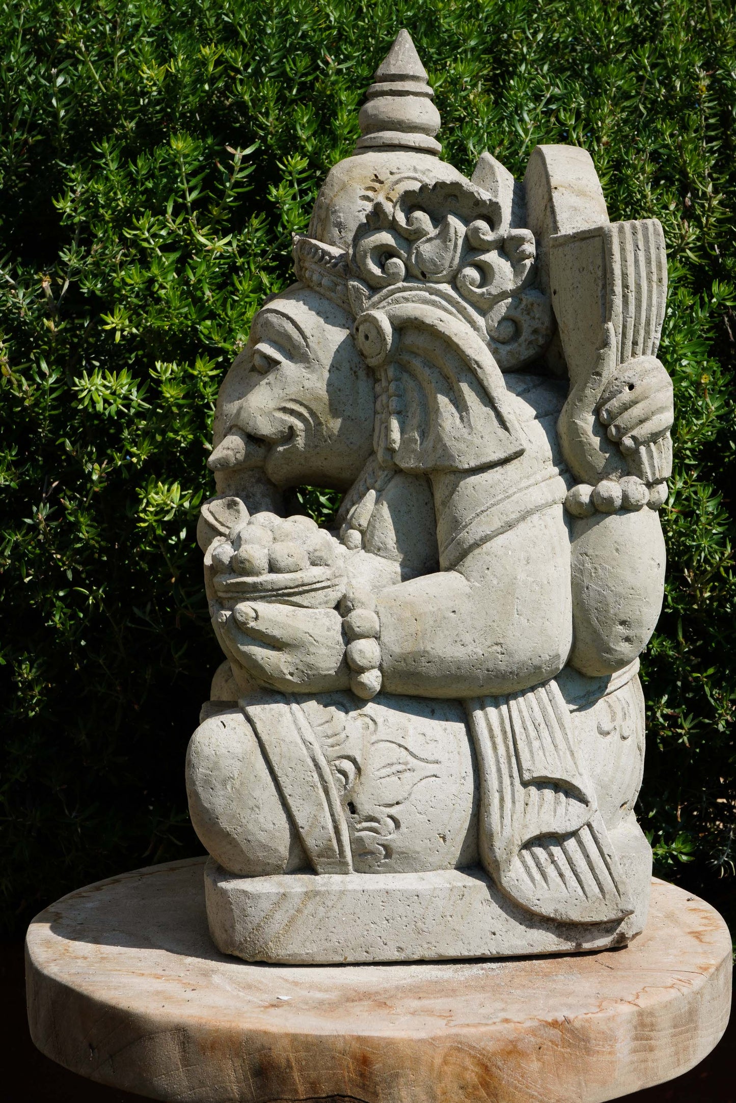 statuetta di GANESH in pietra induismo balinese H40cm rif. C018