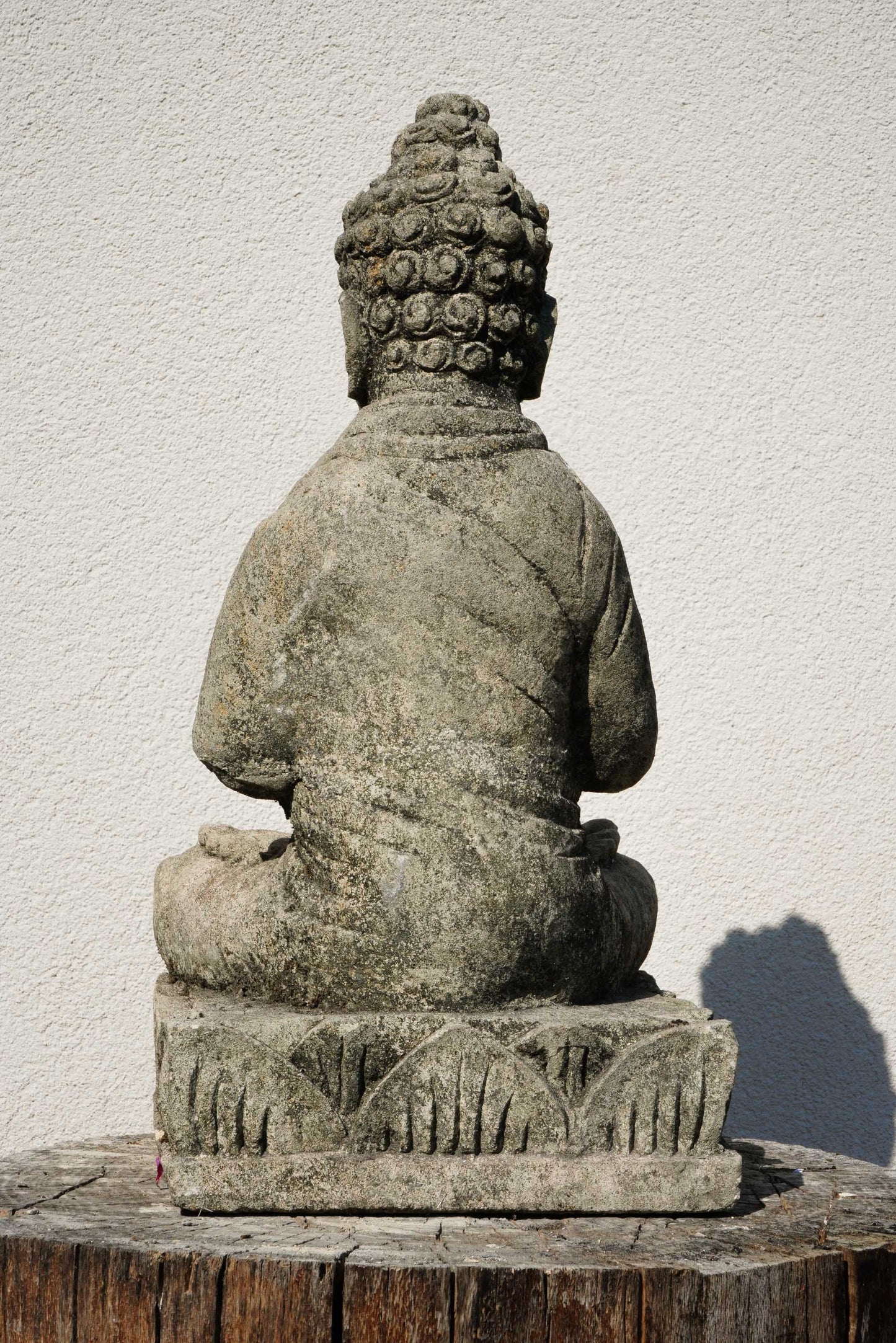 Statua Buddha Antico in Pietra Arenaria 45 cm – Scultura Balinese Originale Rif. C019