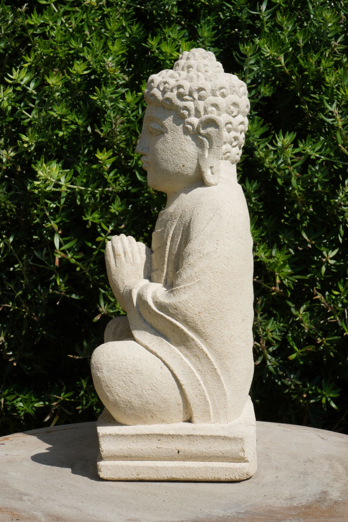 Statua Buddha Antico in Pietra Arenaria 20 cm – Scultura Balinese Originale Rif. C020