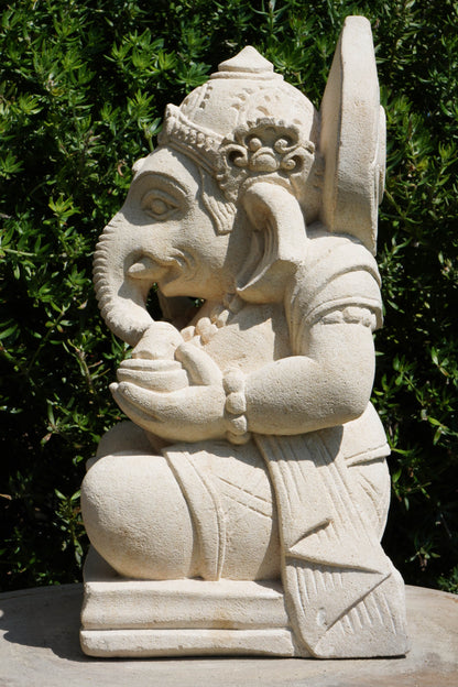 statuetta di GANESH in pietra induismo balinese H 30 cm rif. C021
