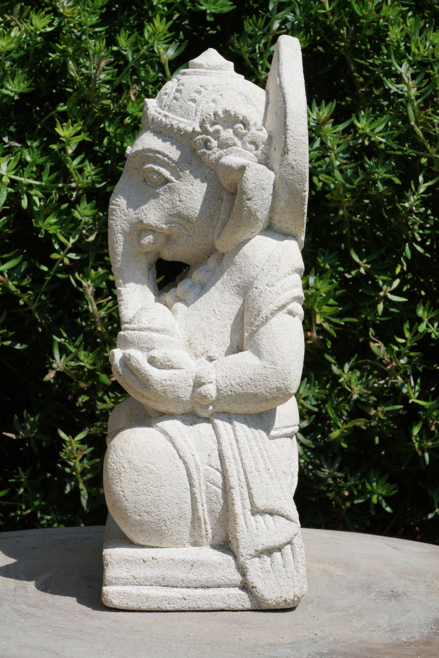 statua di GANESHA in pietra induismo balinese H 24 cm rif. C029