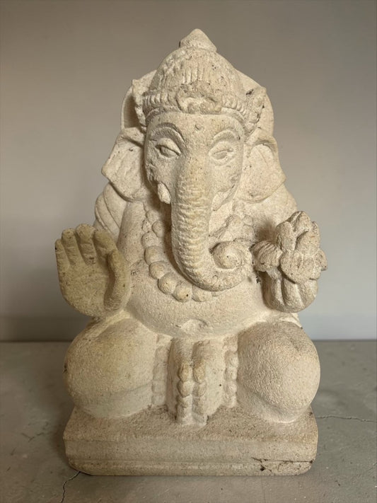 statua di GANESHA in pietra induismo balinese H 24 cm rif. C029