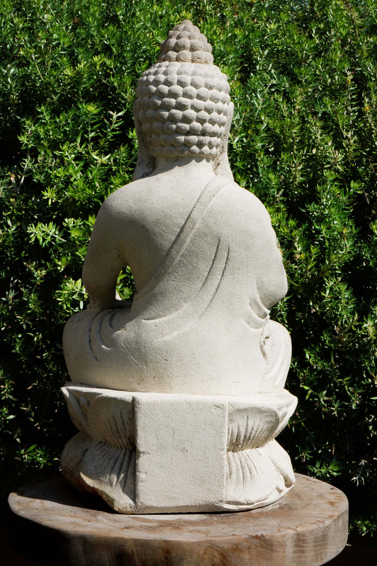 Statua Buddha seduto in Pietra Naturale H 45 cm Rif. C035
