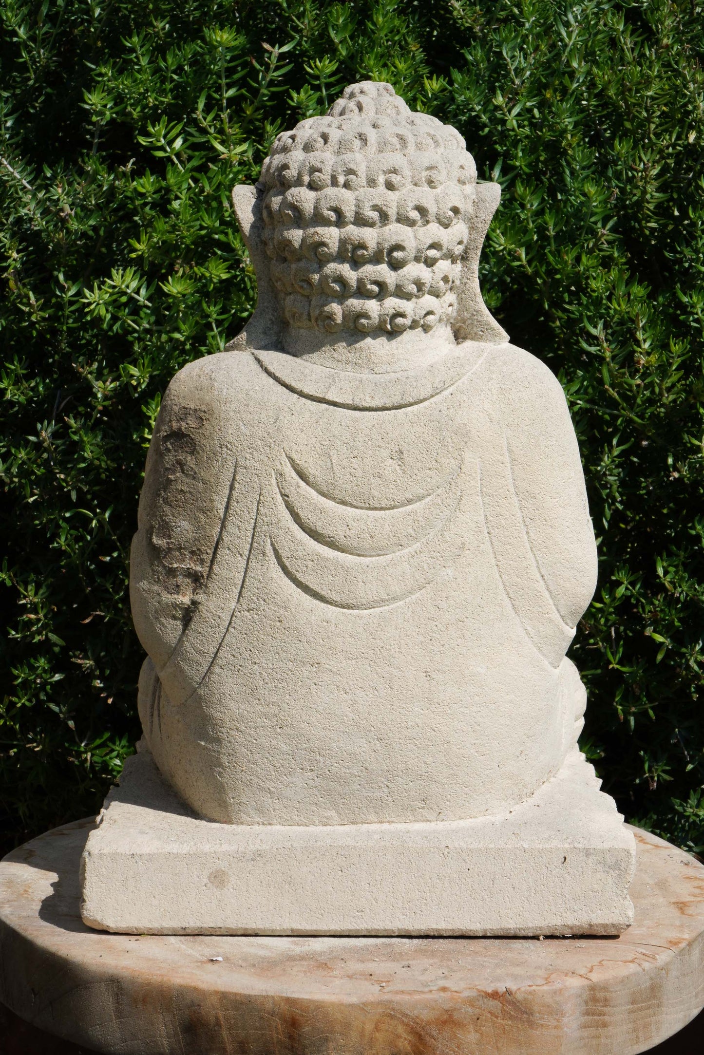 Statua Buddha Antico in Pietra Arenaria 36 cm – Scultura Balinese Originale Rif. C036