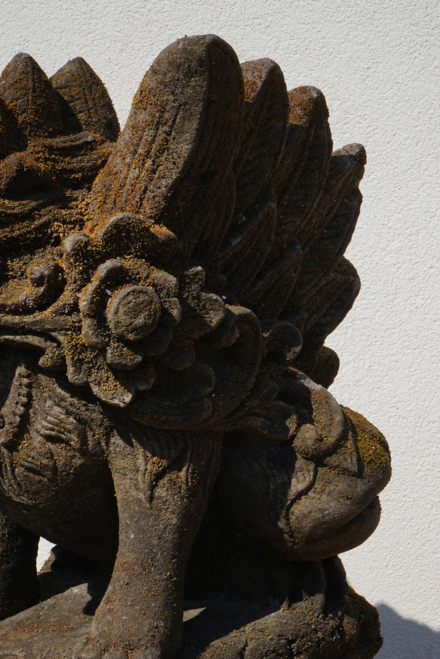 Singa – Scultura Protettiva Balinese in Pietra | Leone Mitologico con Ali H 42 rif. C040