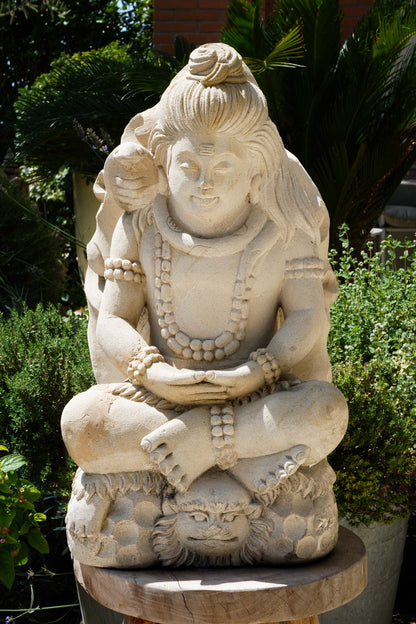 Statua da Giardino in Pietra induista– Dewi Siwa | Spiritualità e Arredo Zen H 50 cm C042
