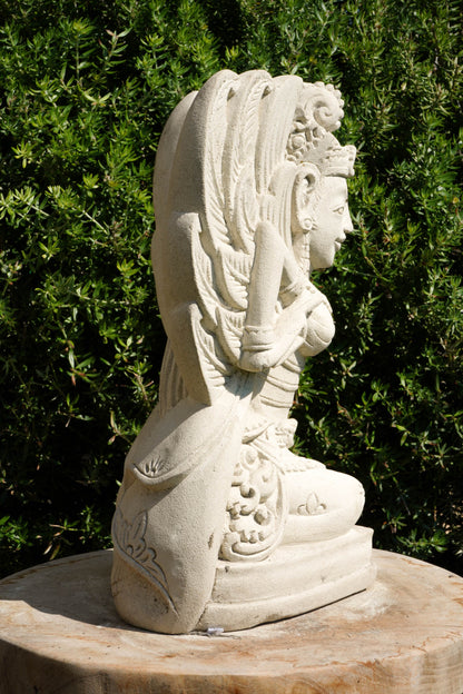Statua Bidarari Alata | Scultura in Pietra tradizione induista balinese H30cm Rif. C046