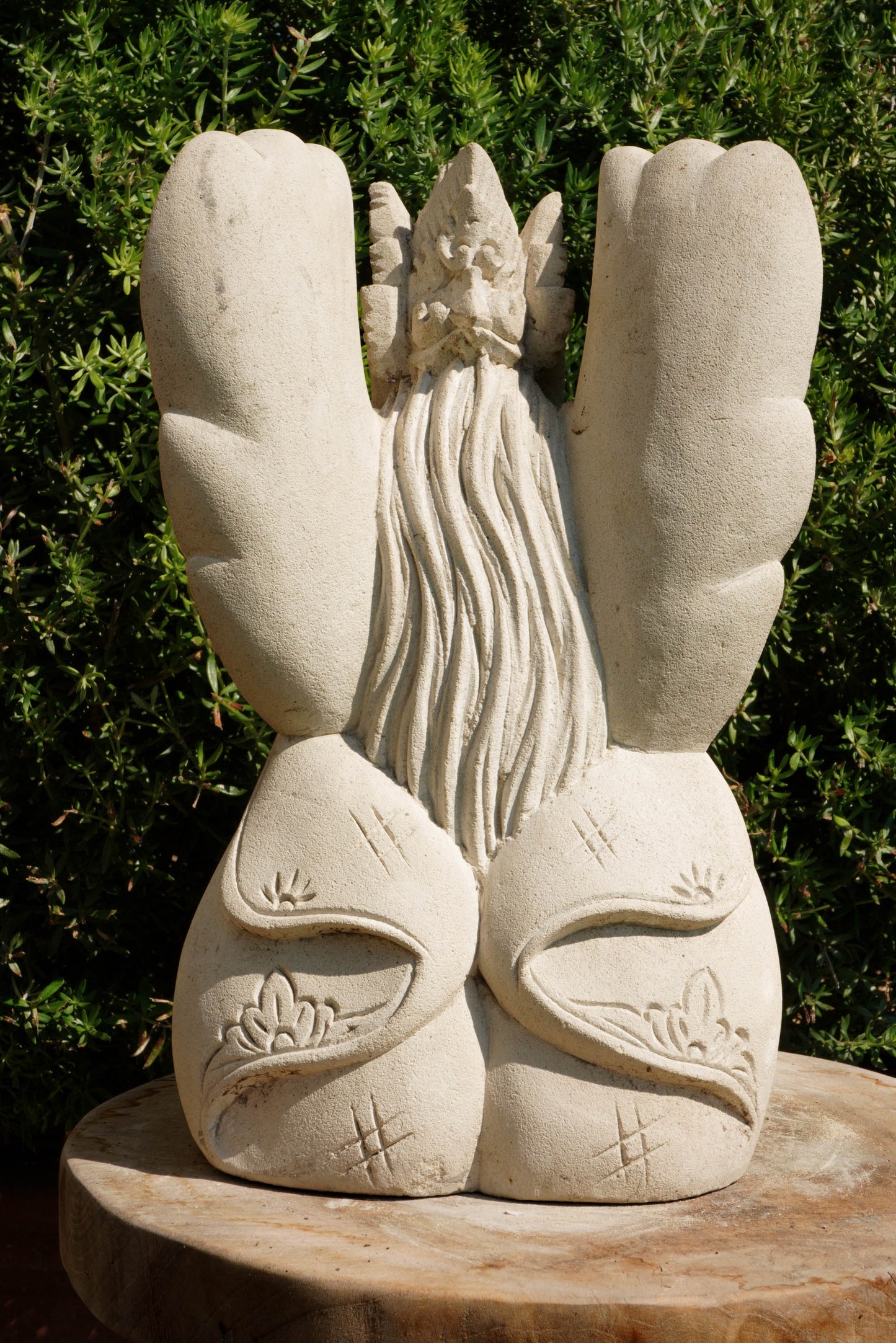 Statua Bidarari Alata | Scultura in Pietra tradizione induista balinese H30cm Rif. C046