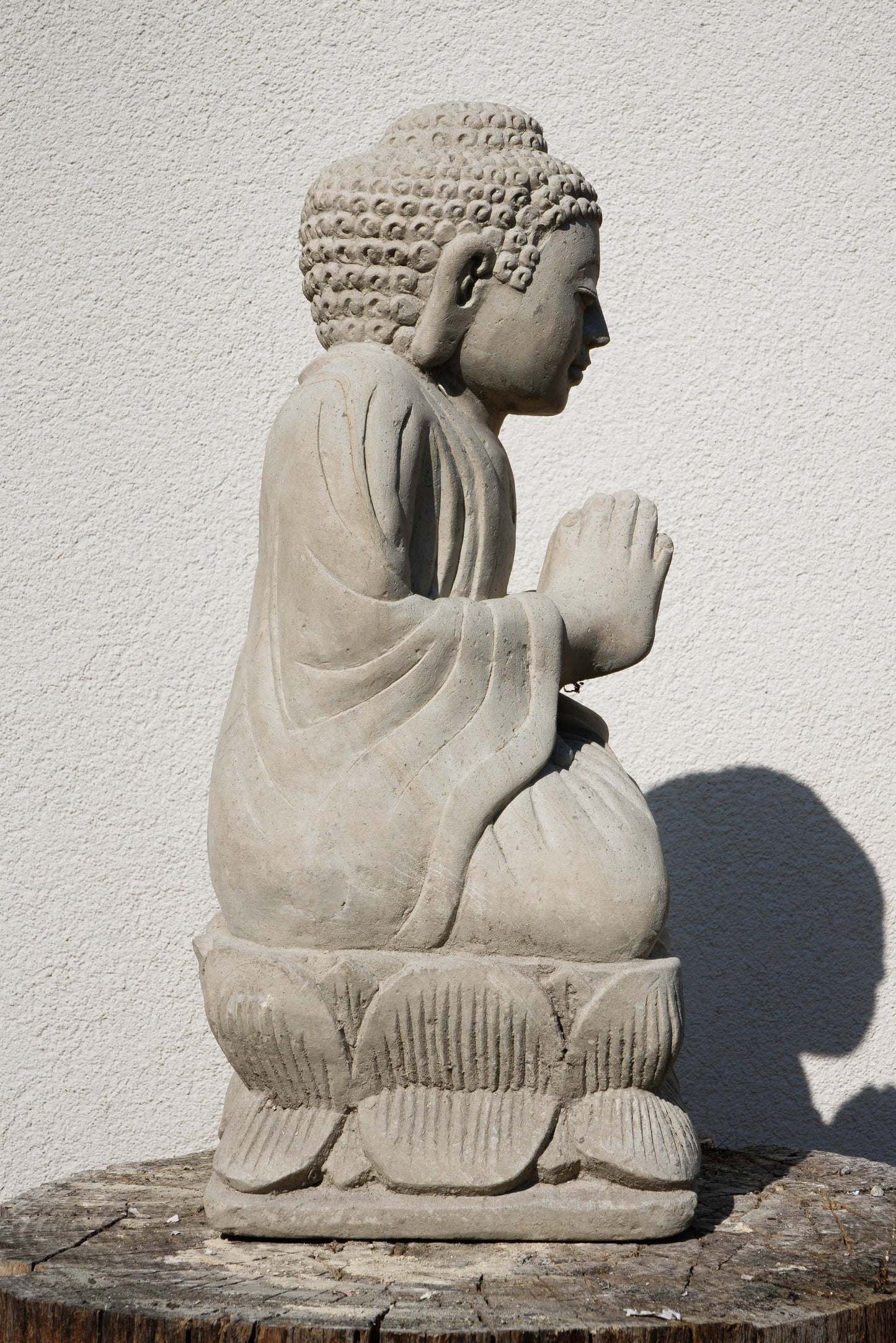 Statua Buddha Antico in Pietra Arenaria 42 cm – Scultura Balinese Originale Rif. C048