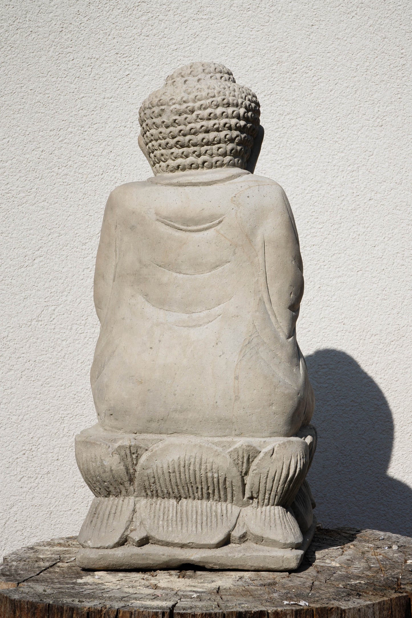 Statua Buddha Antico in Pietra Arenaria 42 cm – Scultura Balinese Originale Rif. C048