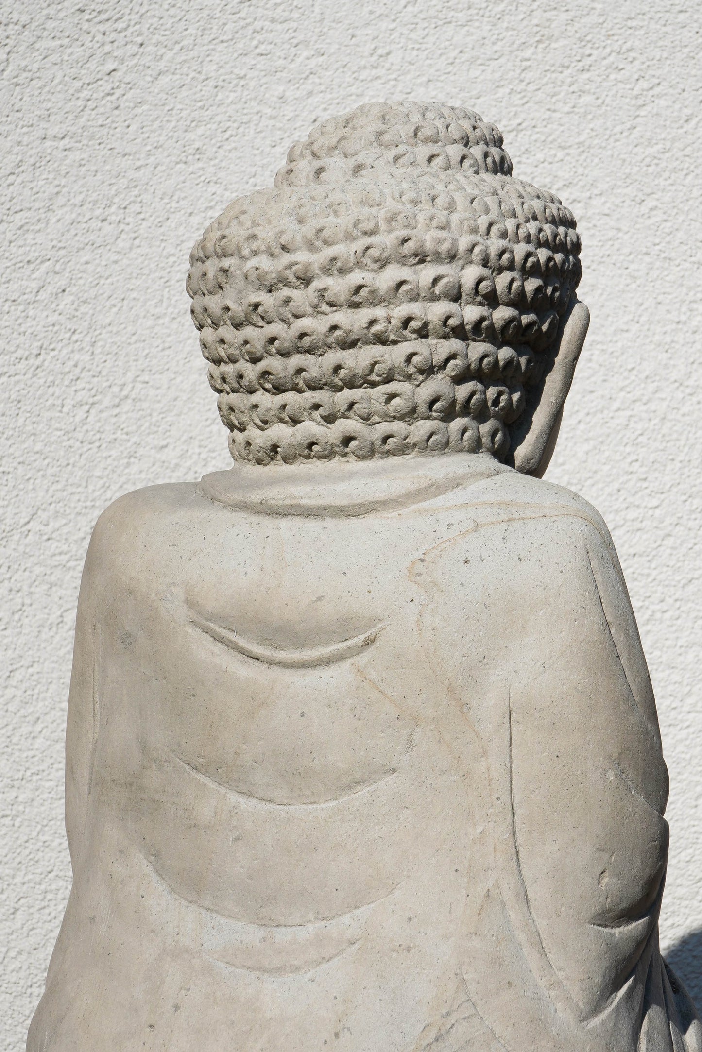 Statua Buddha Antico in Pietra Arenaria 42 cm – Scultura Balinese Originale Rif. C048