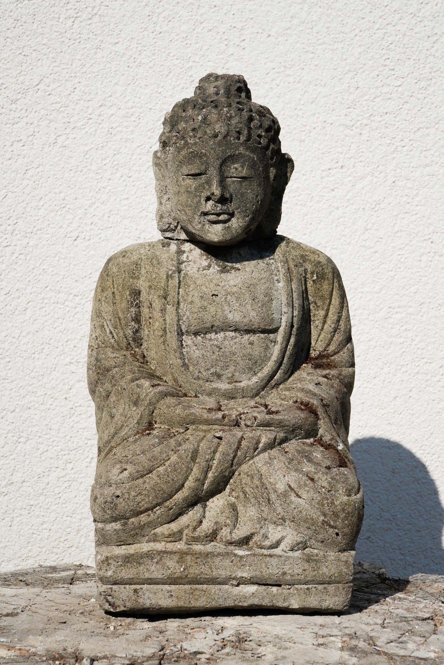 Statua Buddha seduto in Pietra Naturale H 28 cm Rif. C051