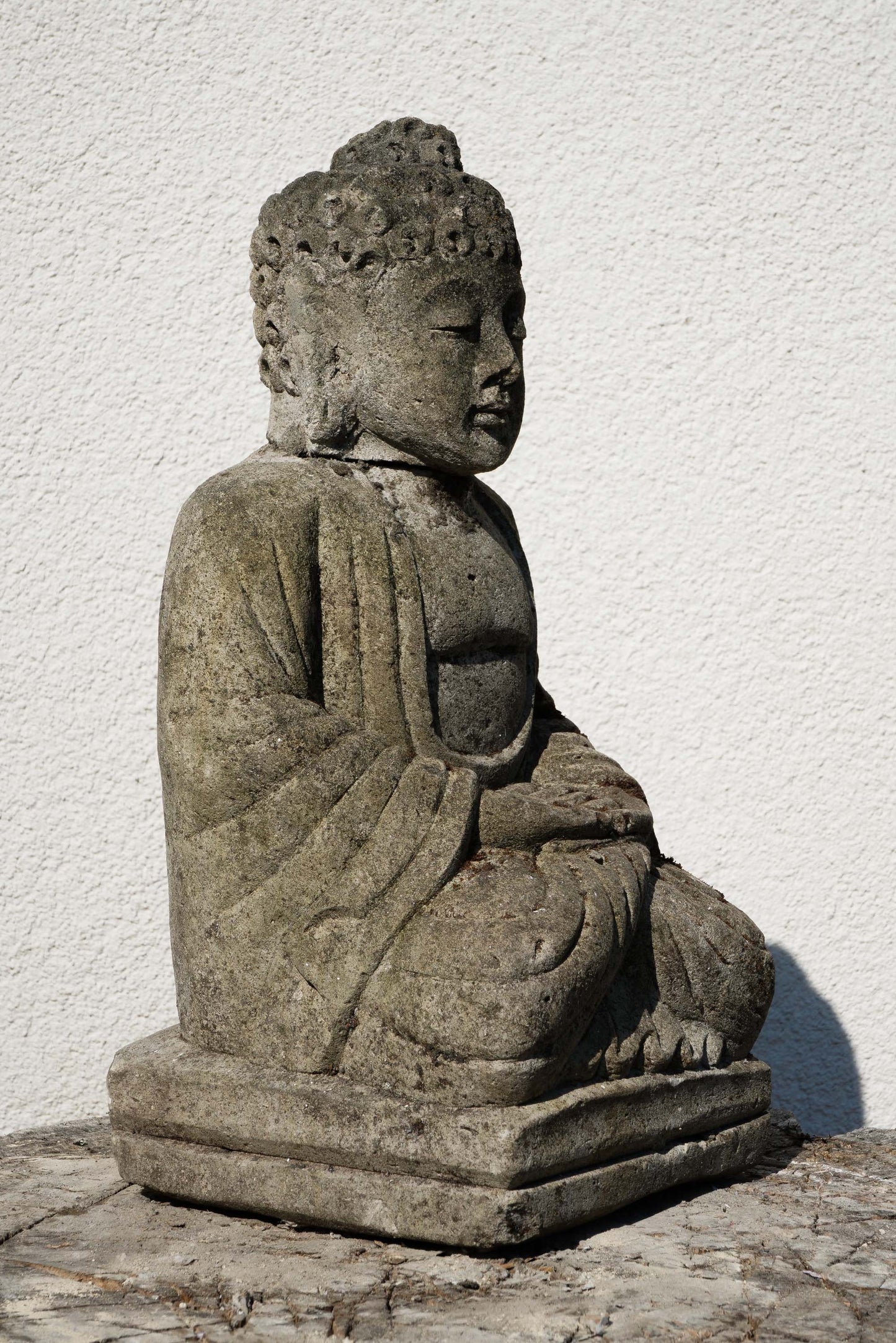 Statua Buddha seduto in Pietra Naturale H 28 cm Rif. C051