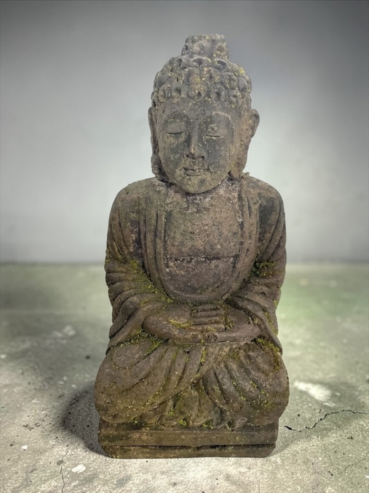 Statua Buddha seduto in Pietra Naturale H 28 cm Rif. C051