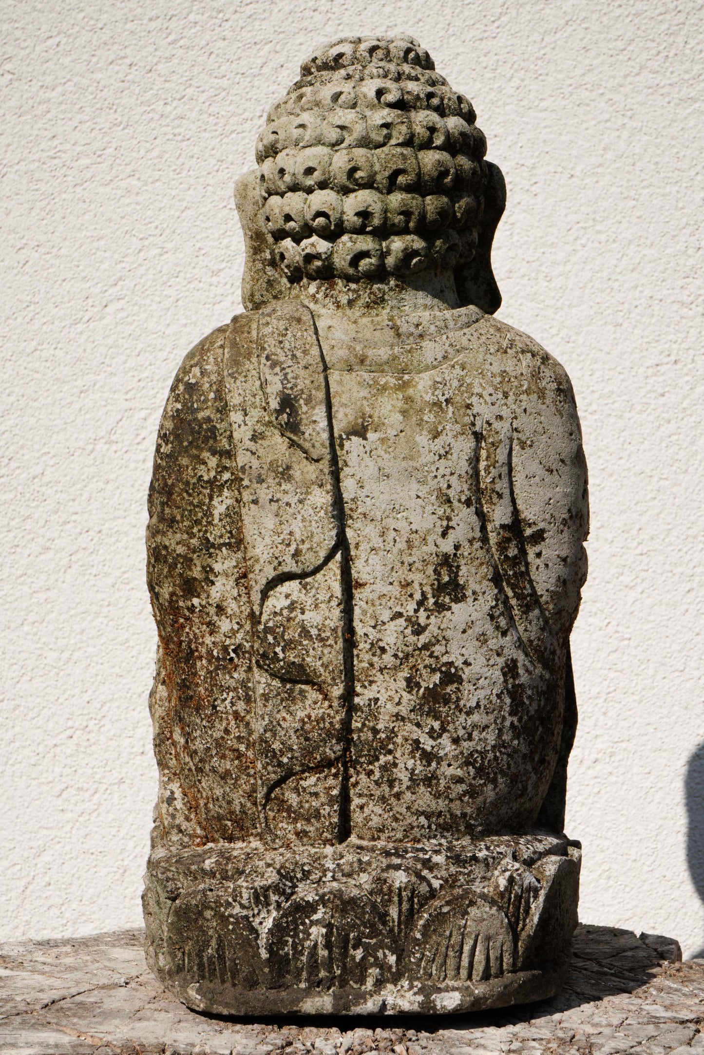 Statua Buddha seduto in Pietra Naturale H 34 cm Rif. C054