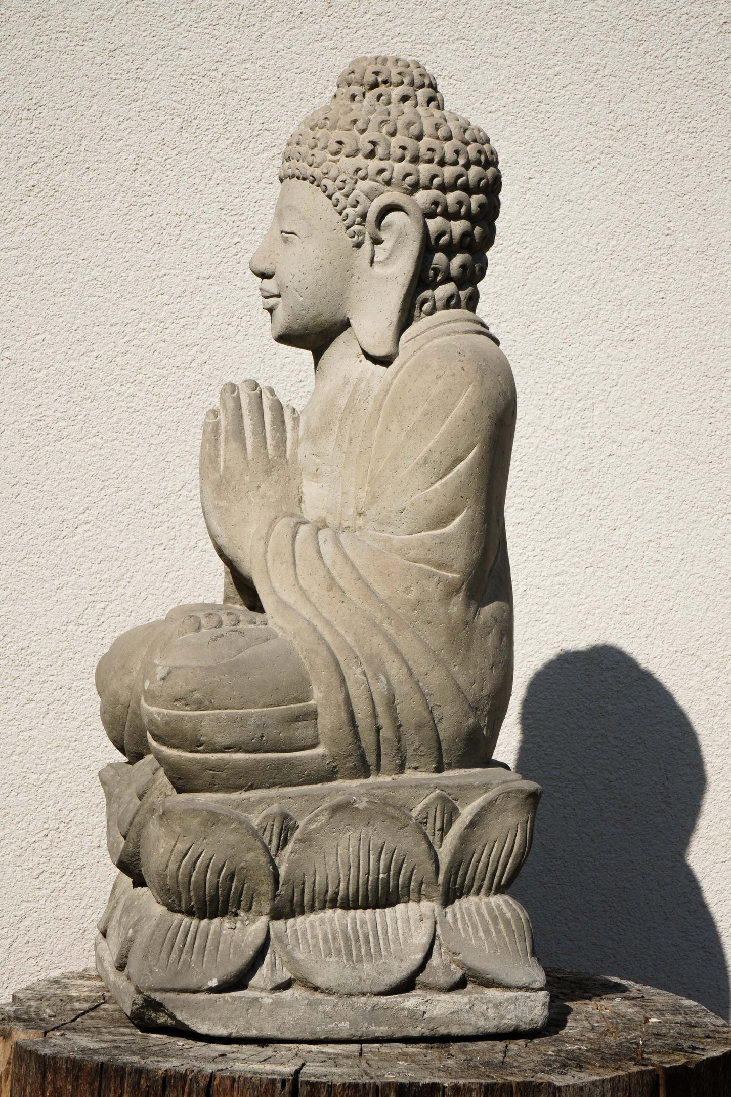 Statua Buddha Antico in Pietra Arenaria 52 cm – Scultura Balinese Originale Rif. C056