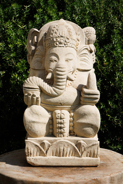 statuetta di GANESH in pietra induismo balinese H30cm rif. D008