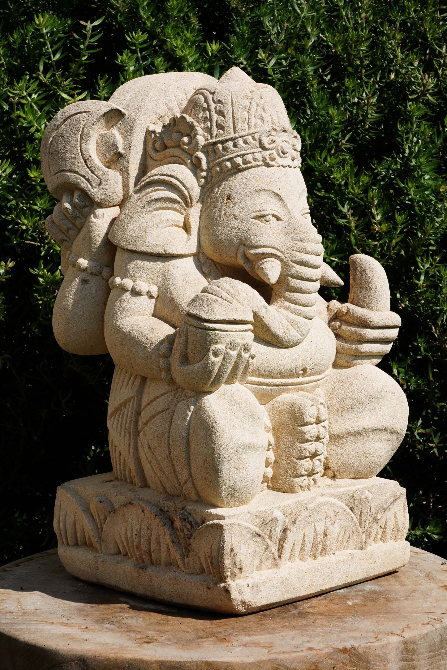 statuetta di GANESH in pietra induismo balinese H30cm rif. D008