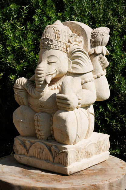 statuetta di GANESH in pietra induismo balinese H30cm rif. D008
